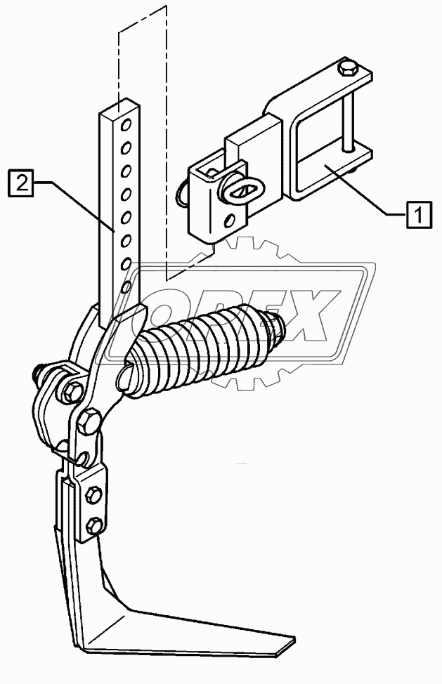 Track scraper with holder FSU-VS33-90x90-97