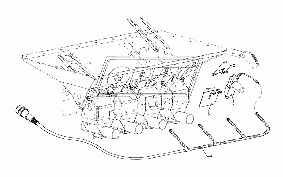 Partly width switch off 4-Teilbreiten