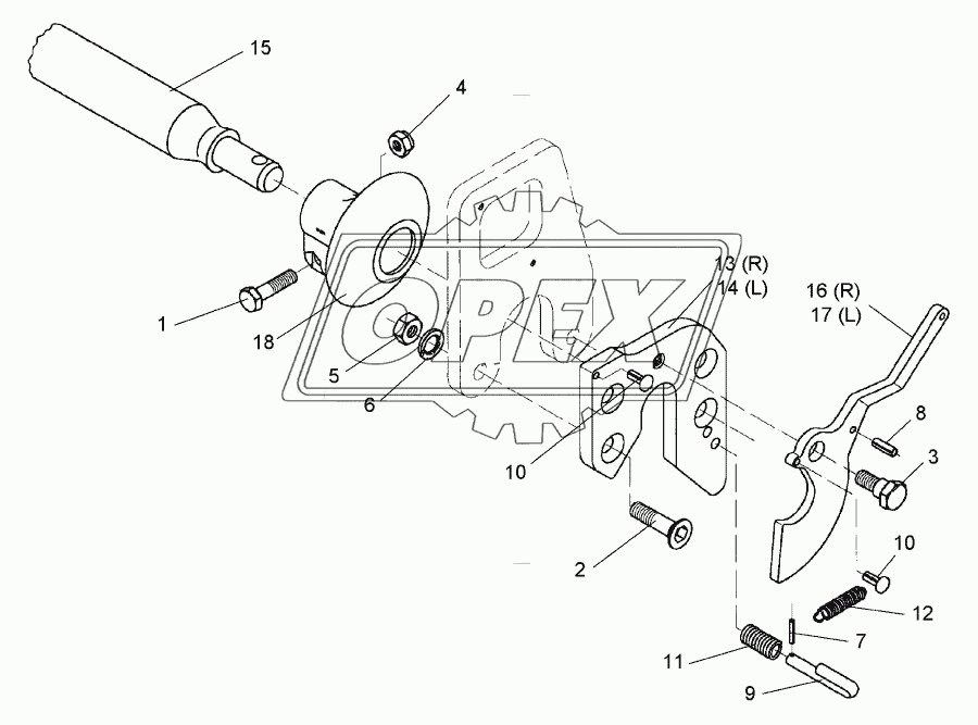 Lower link connection E55FH L2 Z2