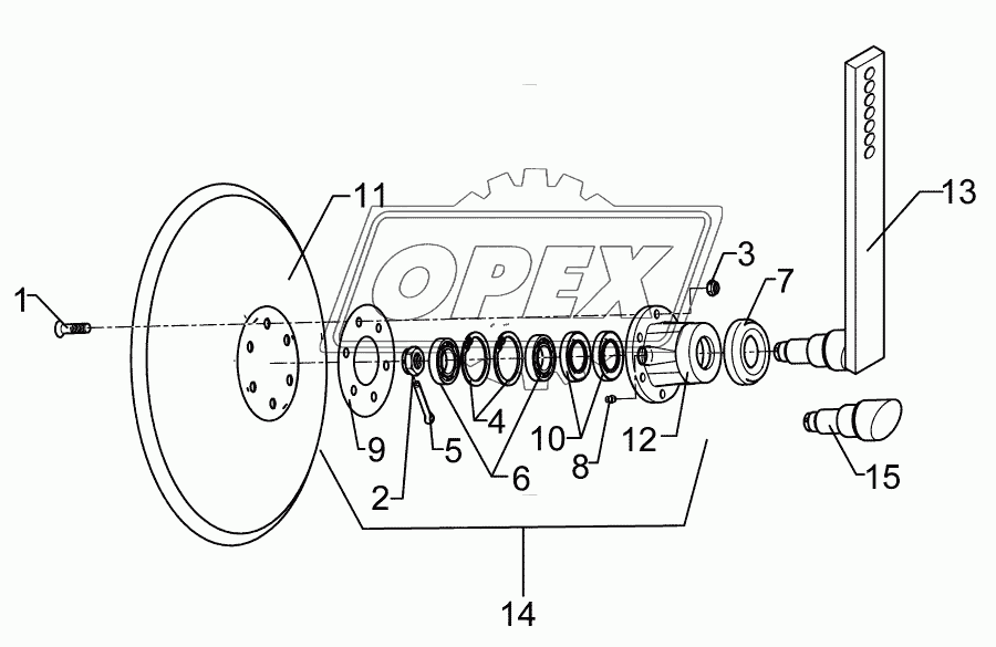 Hollow disc LI D450 Smaragd 9