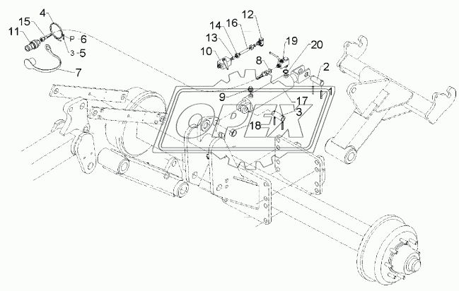 HY-assembly lift linkage DZ 90x450