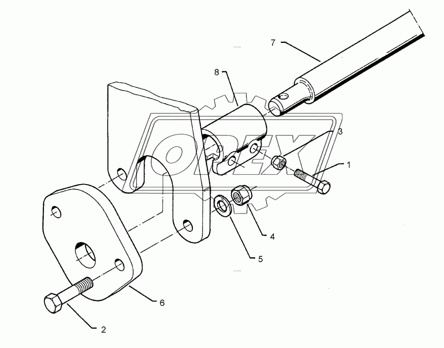 Lower link connection E55 L2 Z2