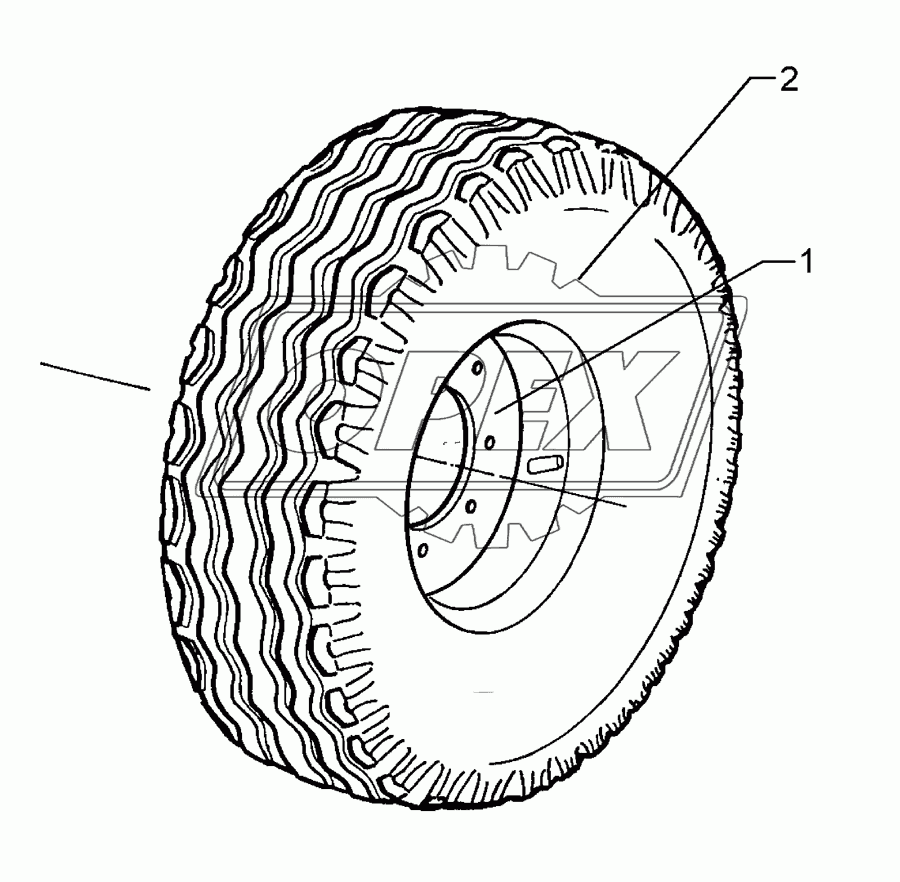 Wheel 5/94/140 D14	185R14 D650x188 4PR