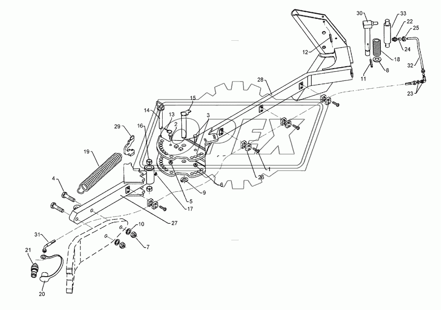 Attachment arm E2V