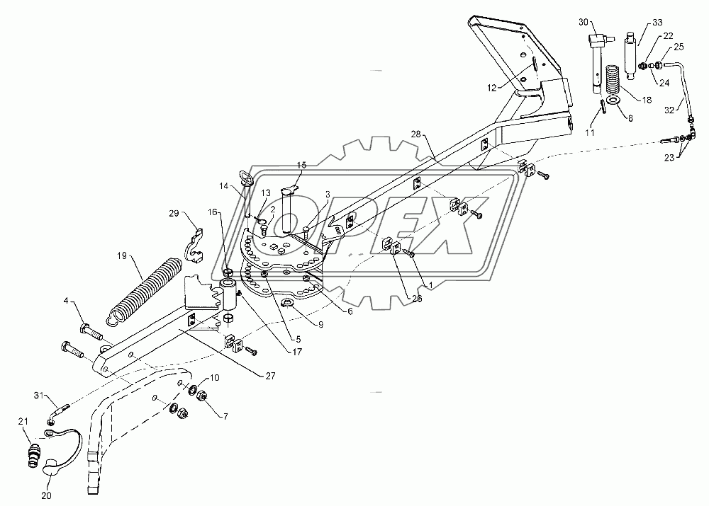 Attachment arm E2V