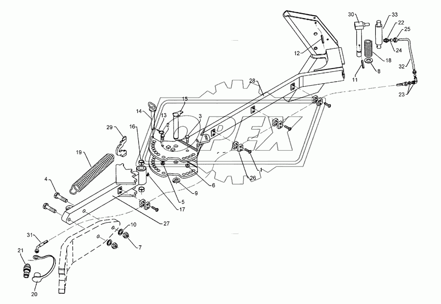 Attachment arm E2V