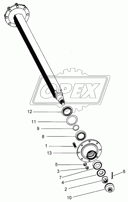 Running axle GS7008  55.67.001.014