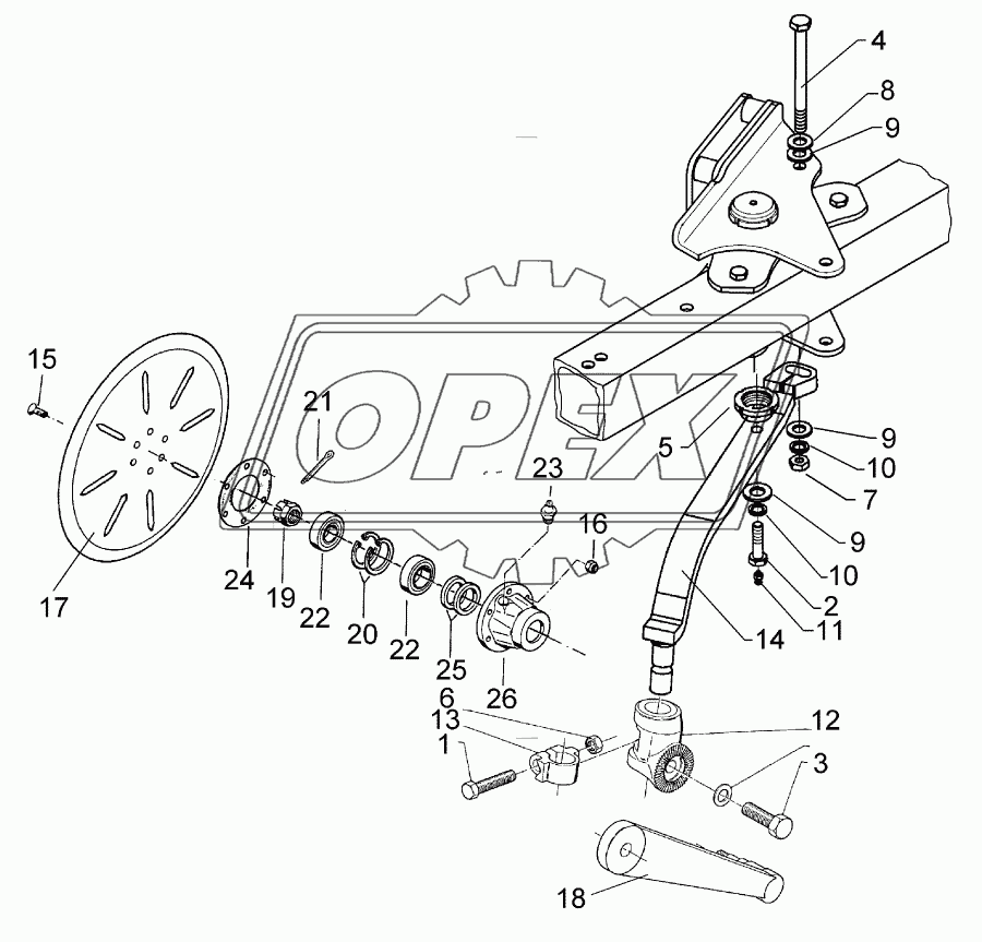 Disc coulter D500 G-M Vari-Turmalin 10