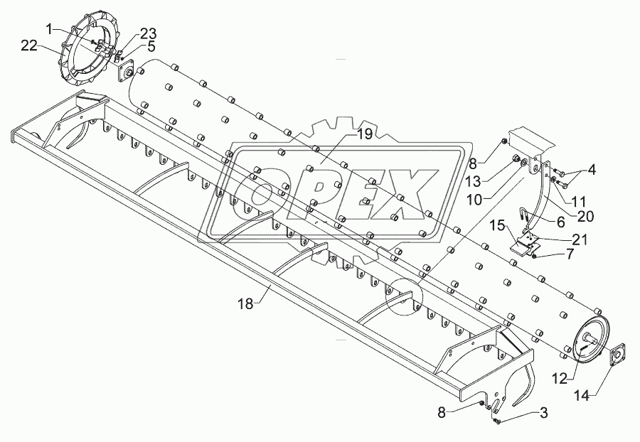 Trapeze disc roller TSW D500-400-32R-125