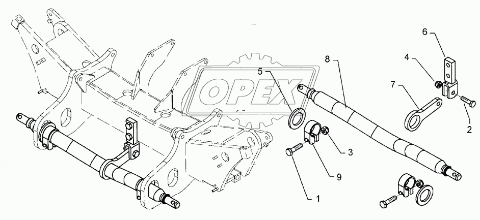 Lower link connection D68/P L3 Z3 GEK