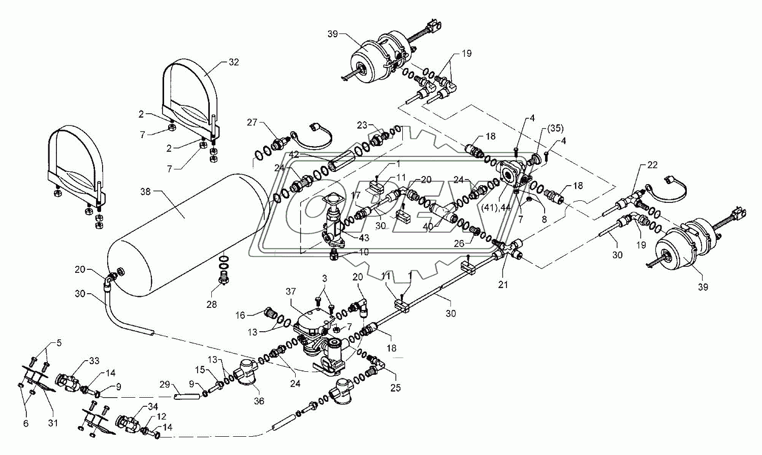 Compressed-air brake Zirkon 9 KA