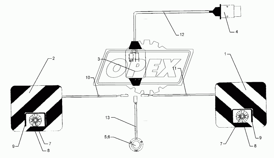 Lighting equipment, front Zirkon 9/KA 1