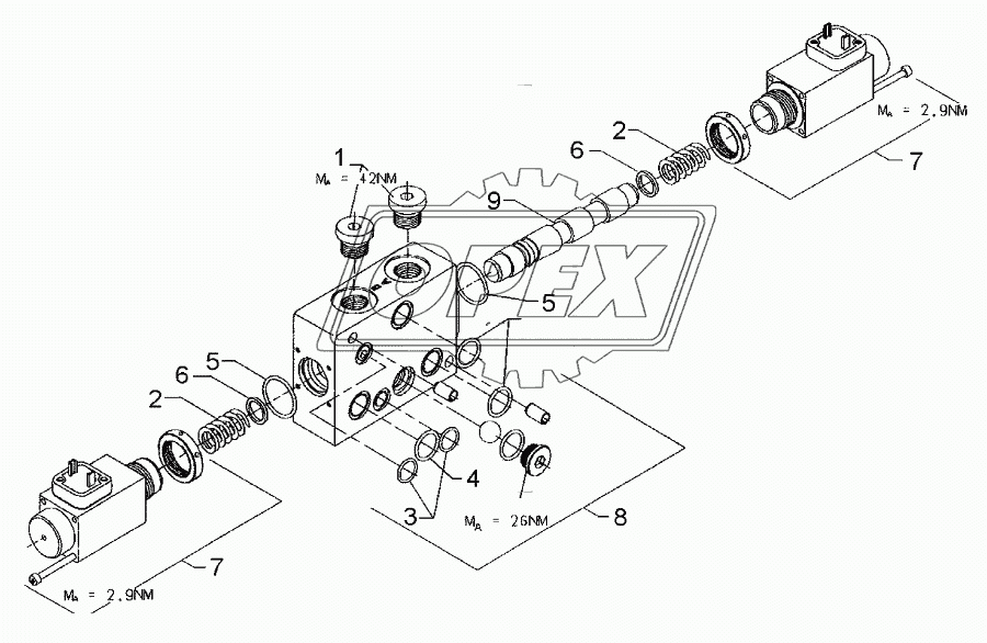 Valve 6/3 LD8SE4D2525