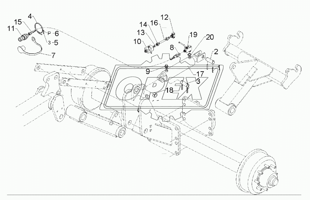 HY-assembly lift linkage DZ 90x450