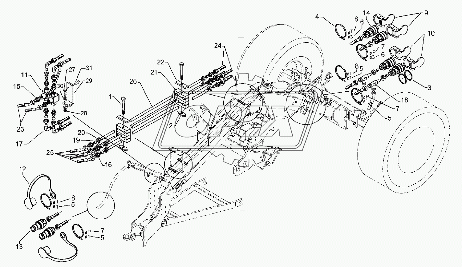 Hydraulic pipe Zirkon 9 KA