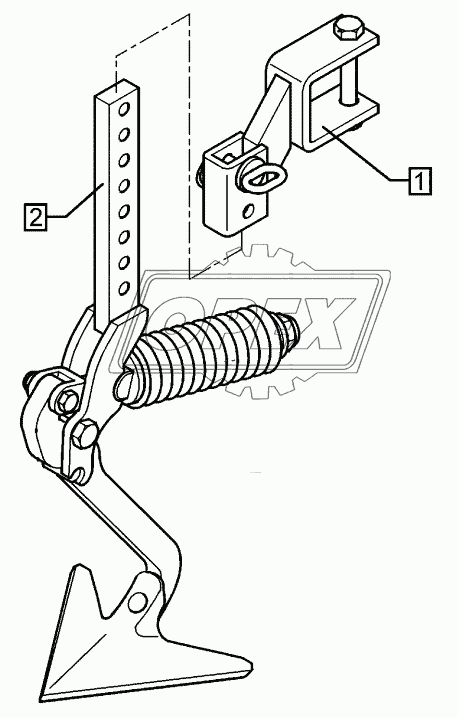 Track scraper with holder FSU-G25 70x70