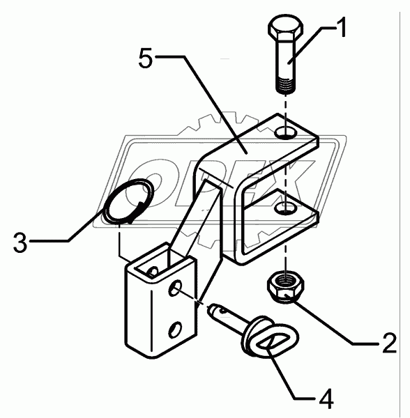 Holder for track scraper FSU 70x70-40x20