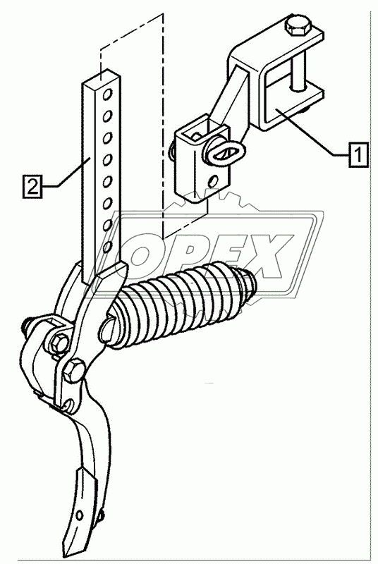 Track scraper with holder FSU-P50/6