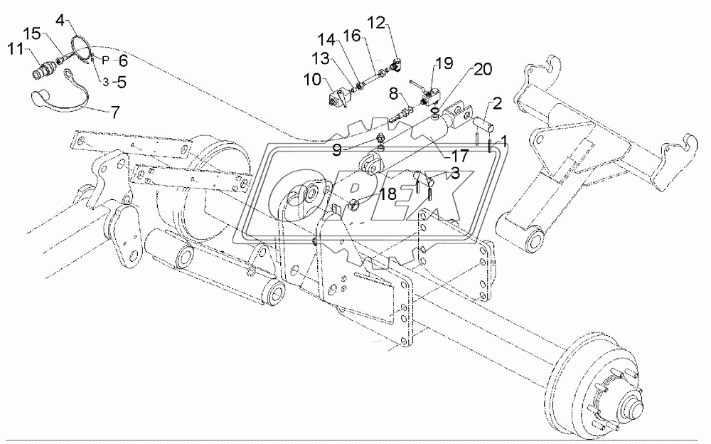 HY-assembly lift linkage DZ 90x450