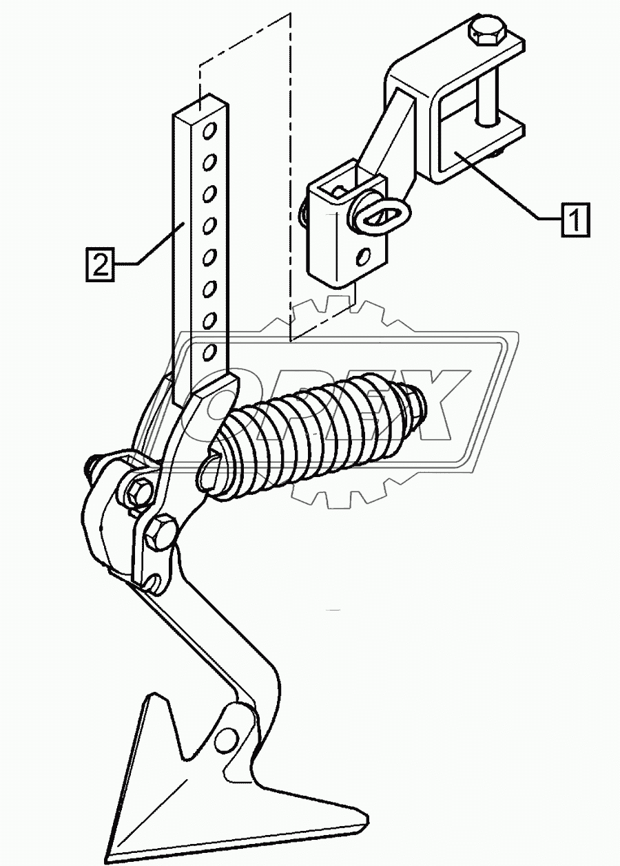 Track scraper with holder FSU-G25 70x70