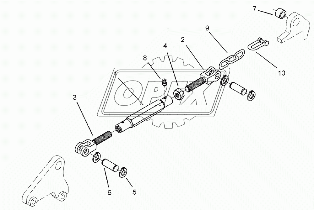 Turnbuckle with chain TG-370-M