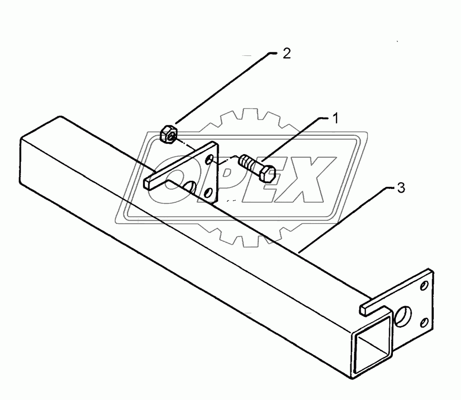 Frame carrier f. track scraper Zirkon 9/300