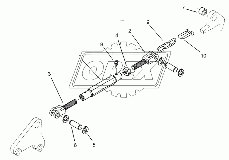 Turnbuckle with chain TG-370-M