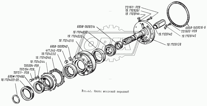 Насос масляный передний