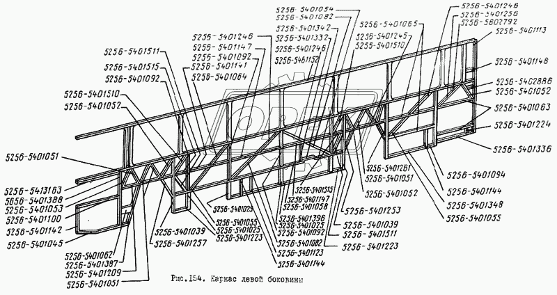 Каркас левой боковины
