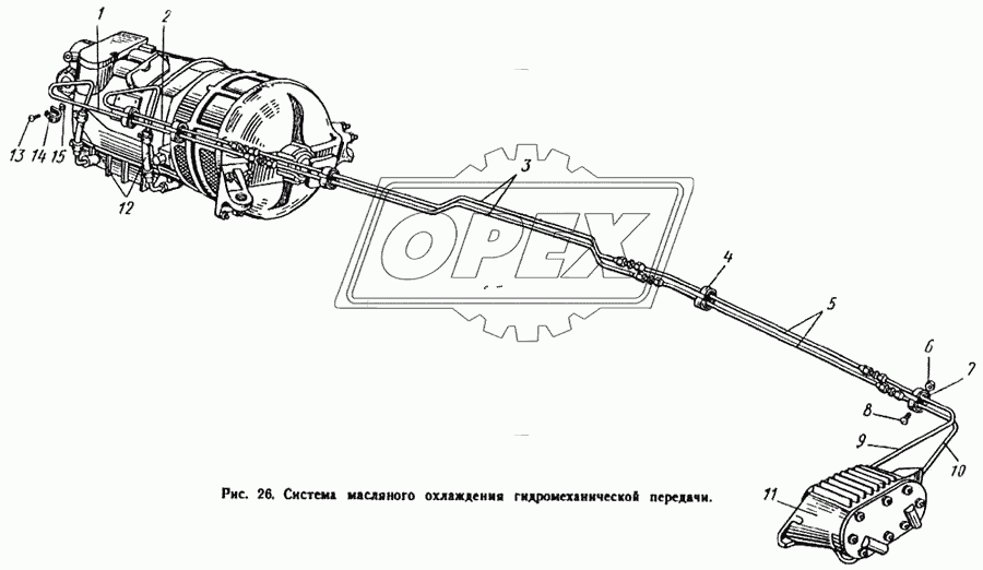 Система масляного охлаждения гидромеханической передачи