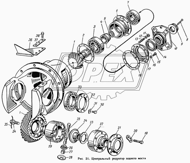 Центральный редуктор заднего моста