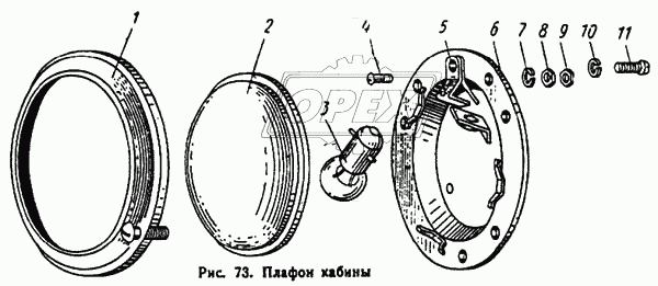 Плафон кабины