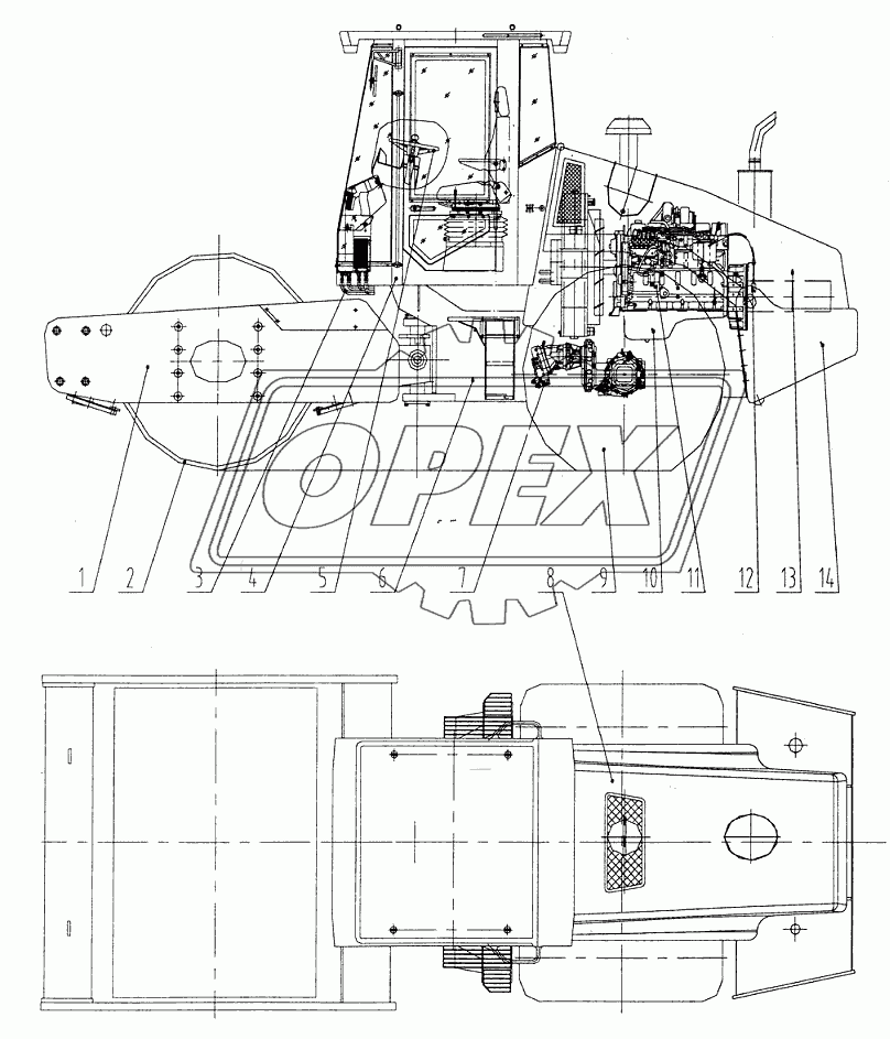 Каток CLG612H в сборе