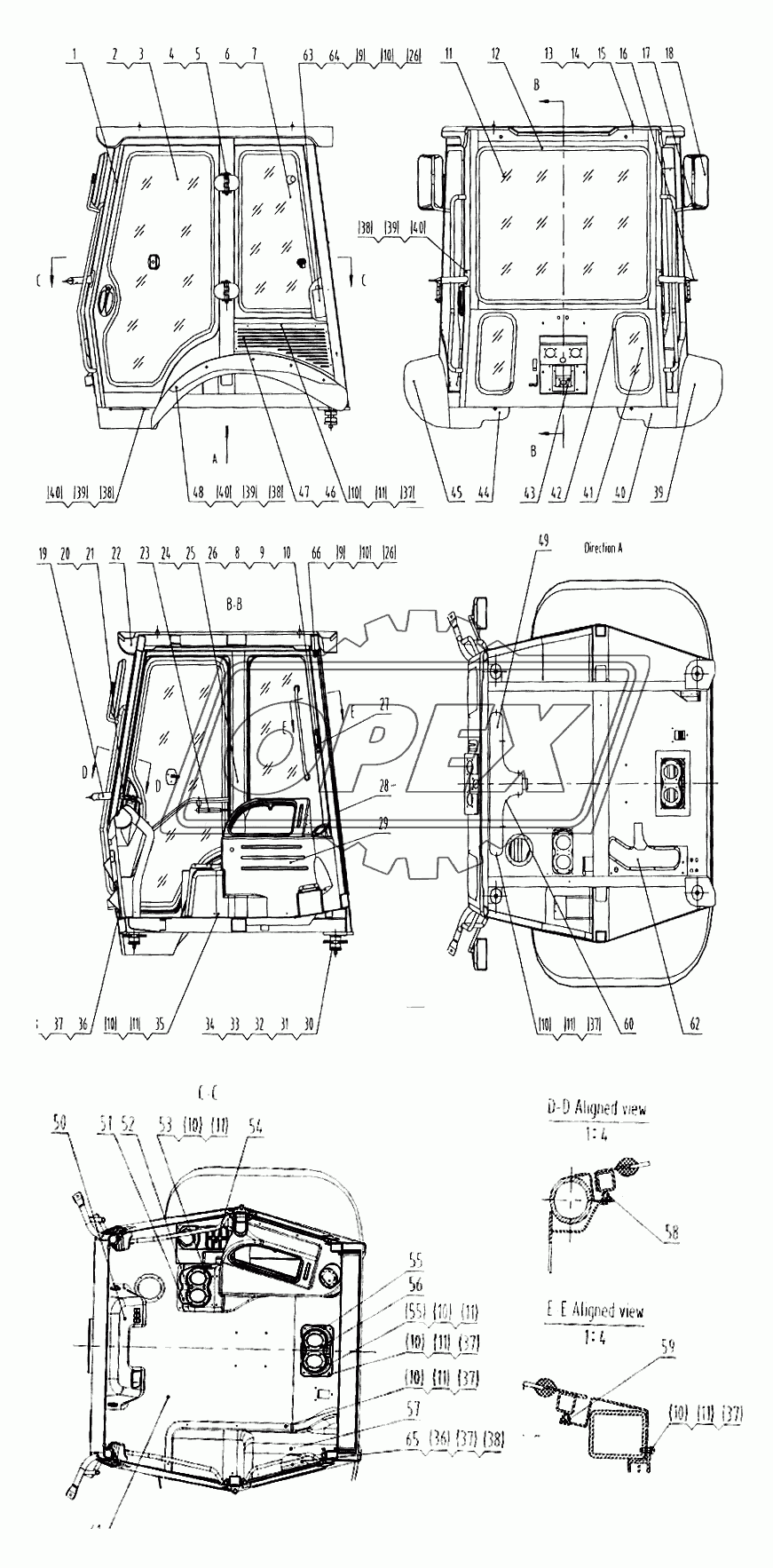 41Е0038 Кабина в сборе