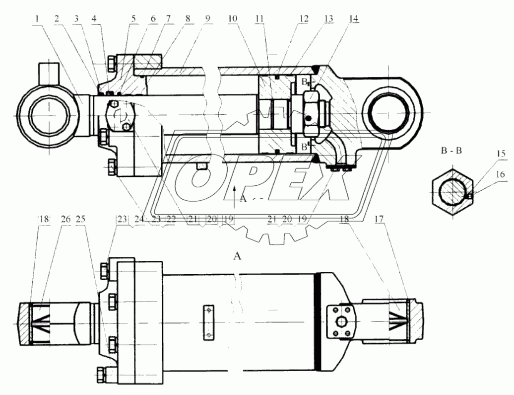 10C0090 Гидроцилиндр опрокидывания