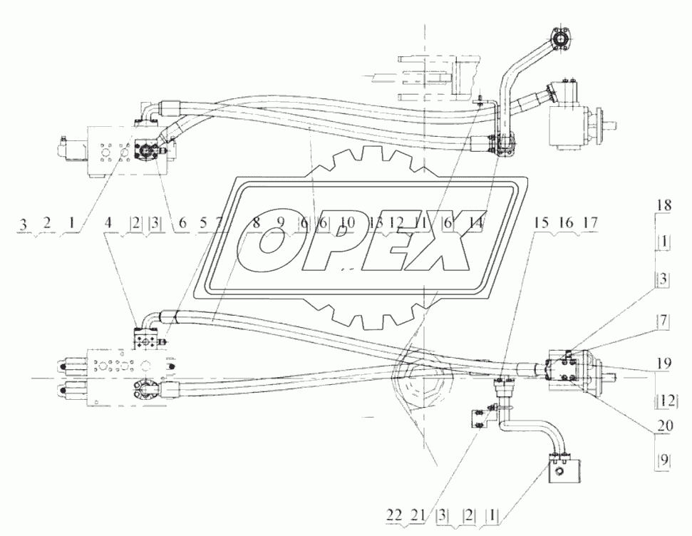 00C0208 Трубопровод блока гидрораспределителя управления