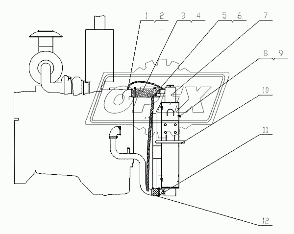 Radiator and pipes