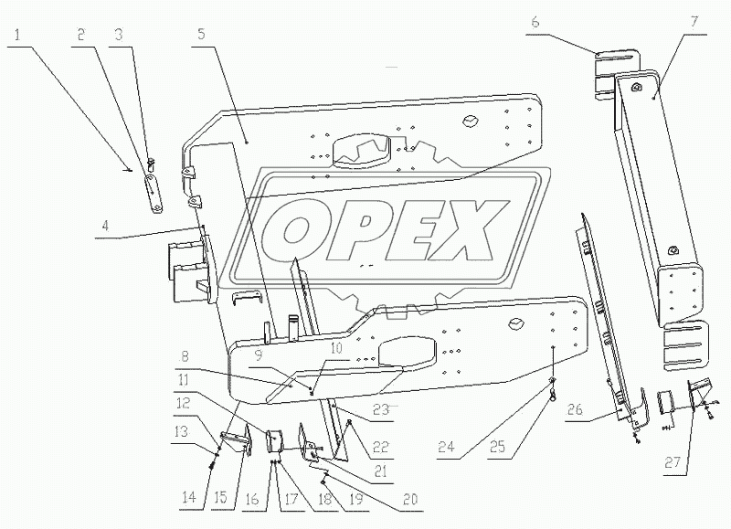 Vibration drum frame