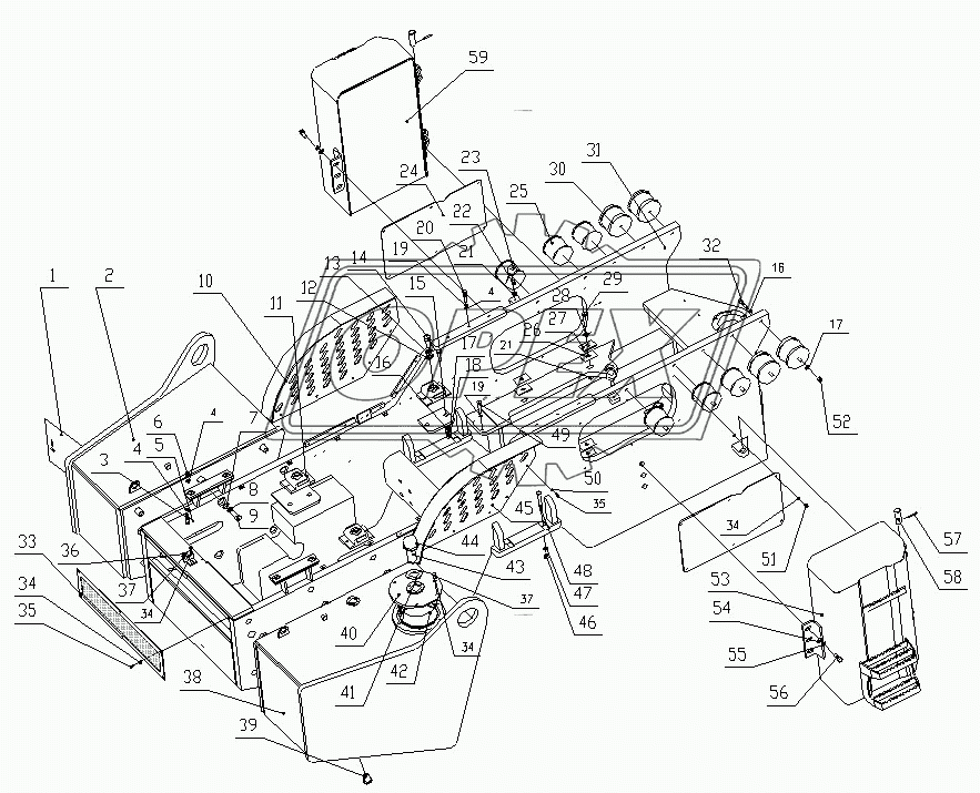 Rear frame