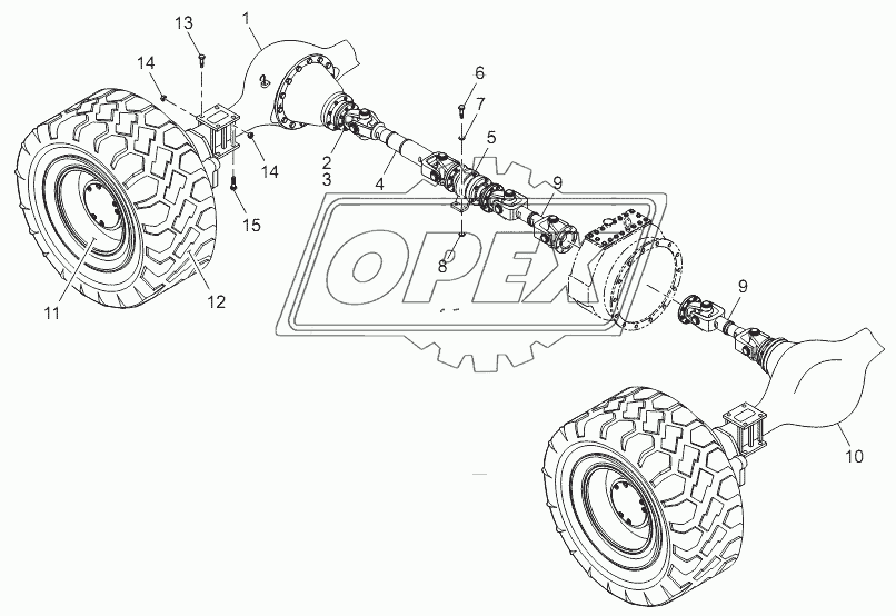 Axle system (CDM833.04)