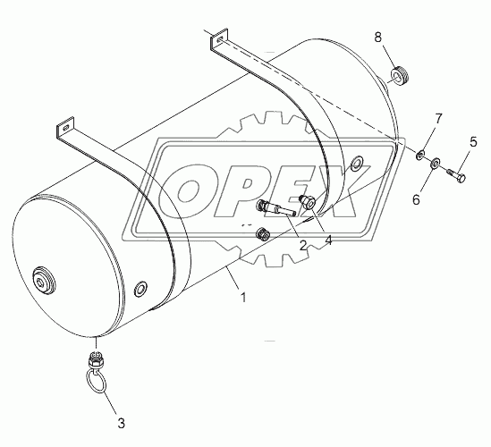 Air tank assembly (LG833B.08.01)