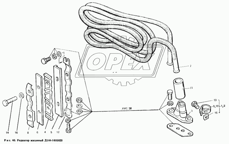Радиатор масляный Д144-1405020
