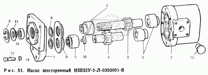 Насос шестеренный НШ32У-2-Л-0303001-В