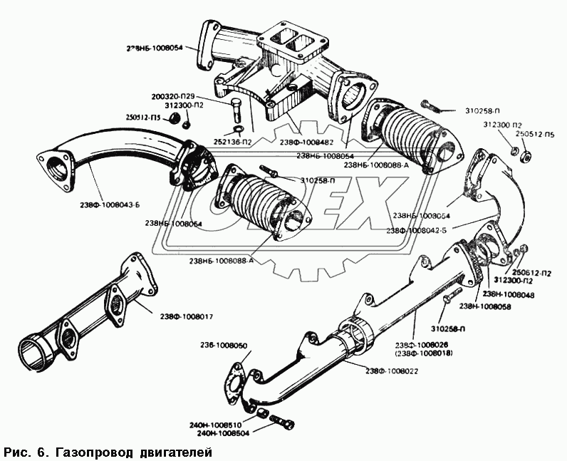 Газопровод двигателей