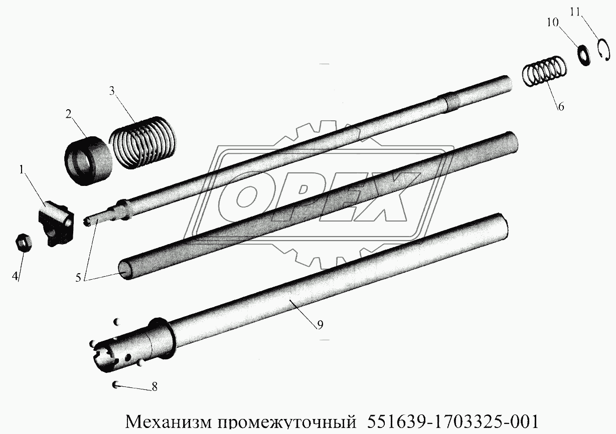 Механизм промежуточный 551639-1703325-001