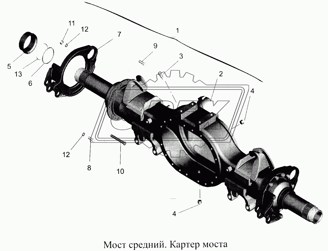 Мост средний. Картер моста