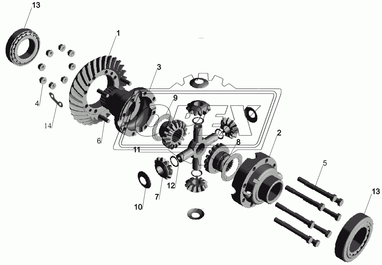 Редуктор заднего моста. Дифференциал