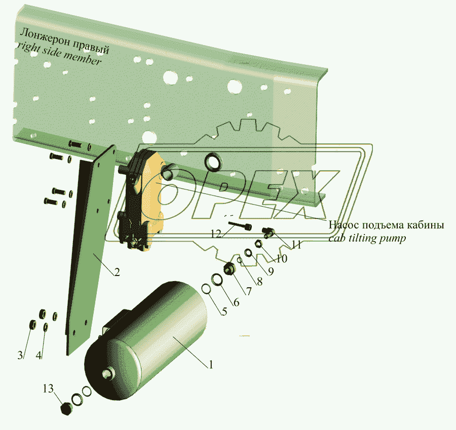 Установка ресивера и присоединительной арматуры на МАЗ-642505 (210,211) МАЗ-642505 (220,221), 642508 (220,221)