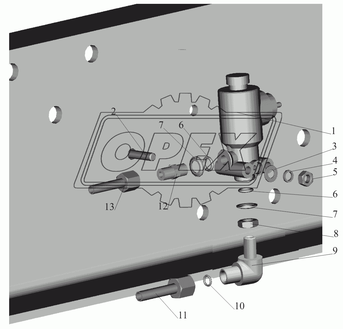 Установка тормозного клапана ПБС и присоединительной арматуры 2