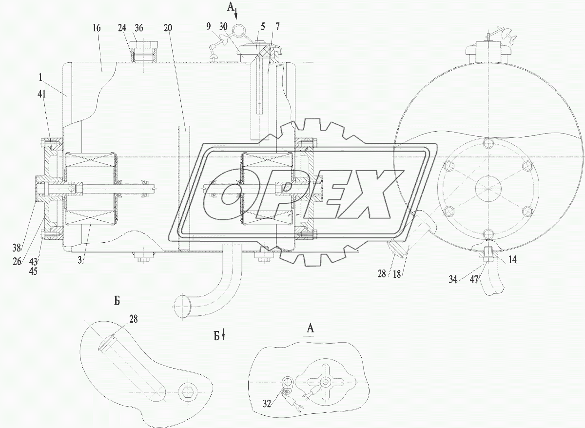 Бак масляный 6516V8-3410010